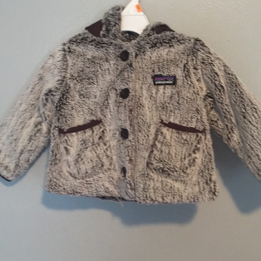 Patagonia lined jacket with hoodie